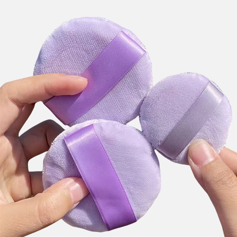 Circle Powder Puff Factory - Standing Velvet Loose Powder Puff Soft Circle High Quality