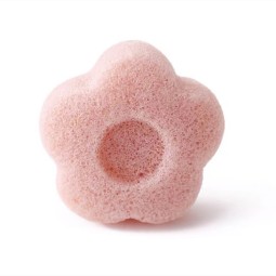 Konjac Sponge Supplier - Natural Flower Shape Konjac Face Cleaning Sponge Facial Exfoliator Puff