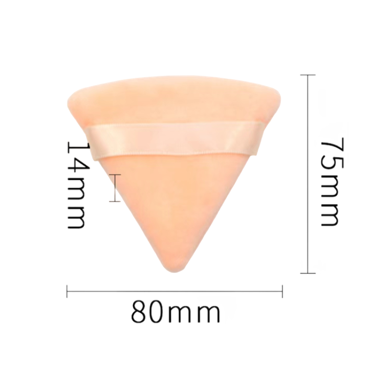 Powder Puff Supplier - Wholesale Customized Sponge Cotton Velvet Triangle Makeup Powder Puff