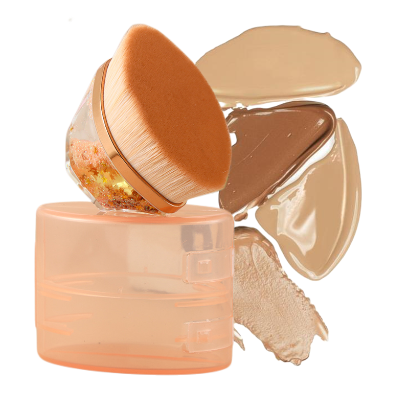 Foundation Makeup Brush Factory - Private Label Single Black Foundation Flat Top Kabuki Brush