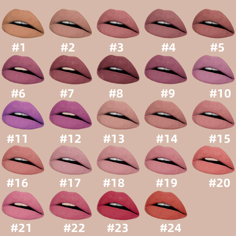 Custom Lipstick Factory - Custom Luxury Matte Lipstick Velvet Finish Long-lasting Full Coverage
