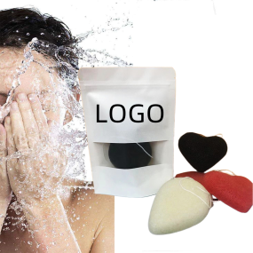 Washable Konjac Sponge Manufacturer - 100% Natural Organic Washable Heart Shape Konjac Baby Sponge