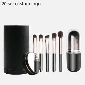 Mirror Makeup Brushes Factory - Portable Mini with Mirror Travel Mini Makeup Brush Set
