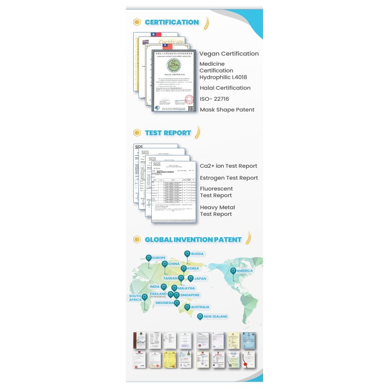 Vegan Face Mask Supplier - Vegan Luxury Herbal Face Mask for Skin Care Halal V-Line Cooling Whitening