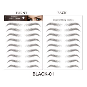 Eye Makeup Stickers Manufacturer - Factory Price Eye Makeup Stickers Waterproof Hair-like Eyebrows 6D/4D/3D Temporary Tattoo