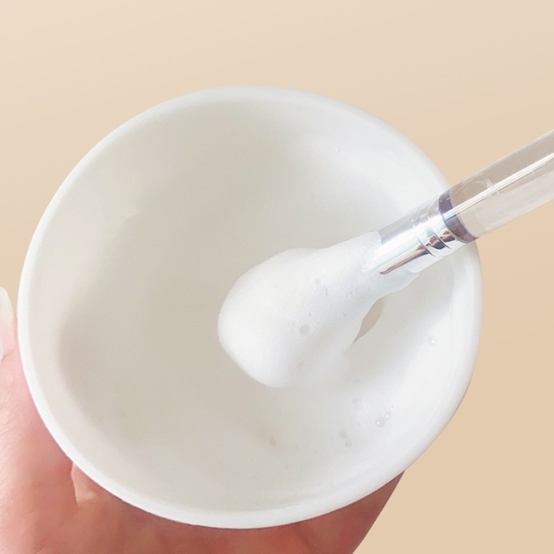 Mini Mask Applicator Supplier - Customized Logo Natural Bristle Facial Mask Fan Brush Set