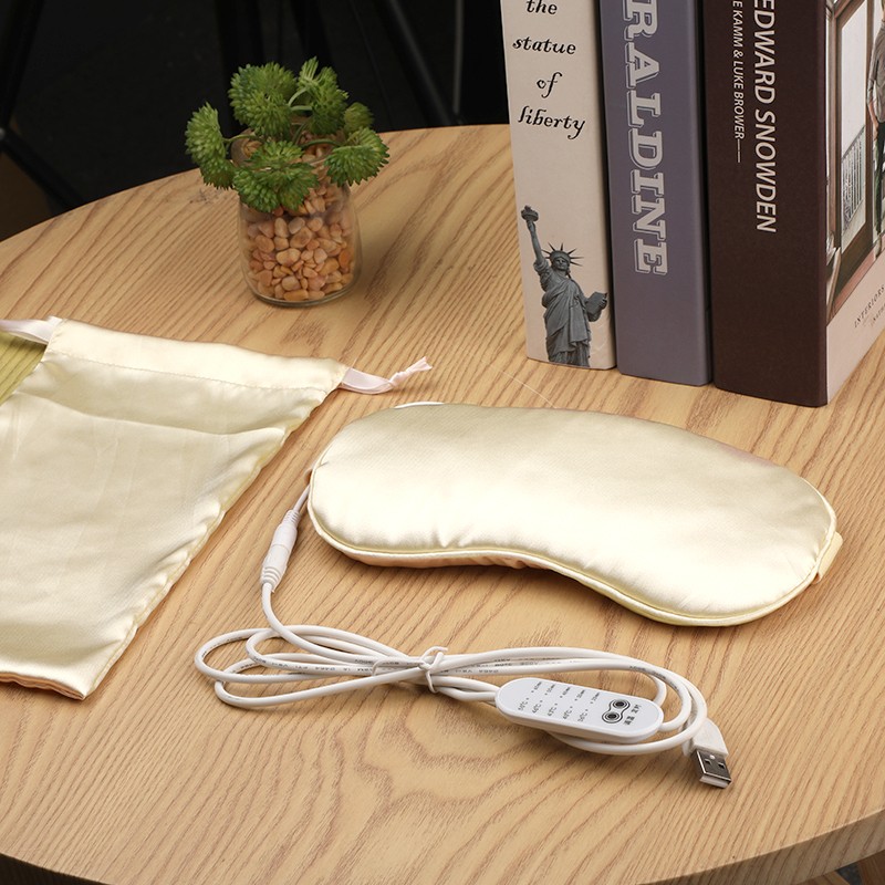 Heating Sleep Mask Supplier - Custom Logo Light Heating Sleep Mask Cooling Gel Shading Heated Silk-Like