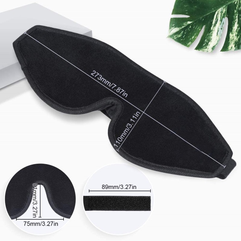 Adult Sleep Patch Manufacturer - Adult 3D Elastic Strap Sleep Patch Mask Black Shading Knit Technics