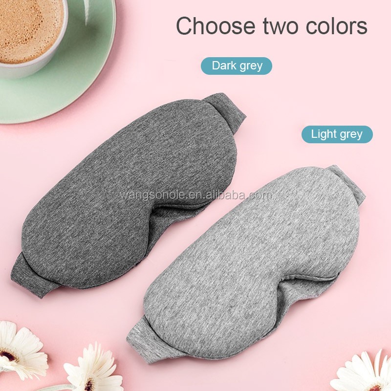 Night Eye Mask Supplier - Soft Comfortable Silk Cotton Elastic Strap Travel Sleeping Mask Knit