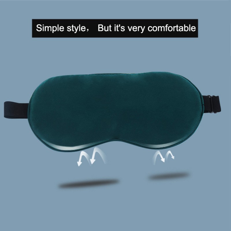 Luxury Satin Mask Factory - Hot Selling Luxury Satin Silk Sleep Mask Imitated Cotton Material Elastic Strap