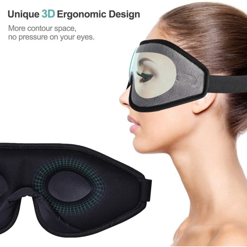 Winter Sleep Mask Supplier - Long Fluffy Winter Sleep Masker Elastic Strap Knit Eye Patch for Contour