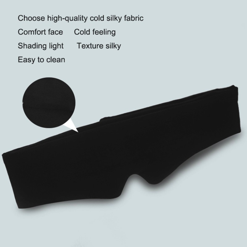 Imitated Silk Mask Supplier - Luxury Imitated Silk Eye Mask Soft Cotton Travel Sleep Blindfold for Home