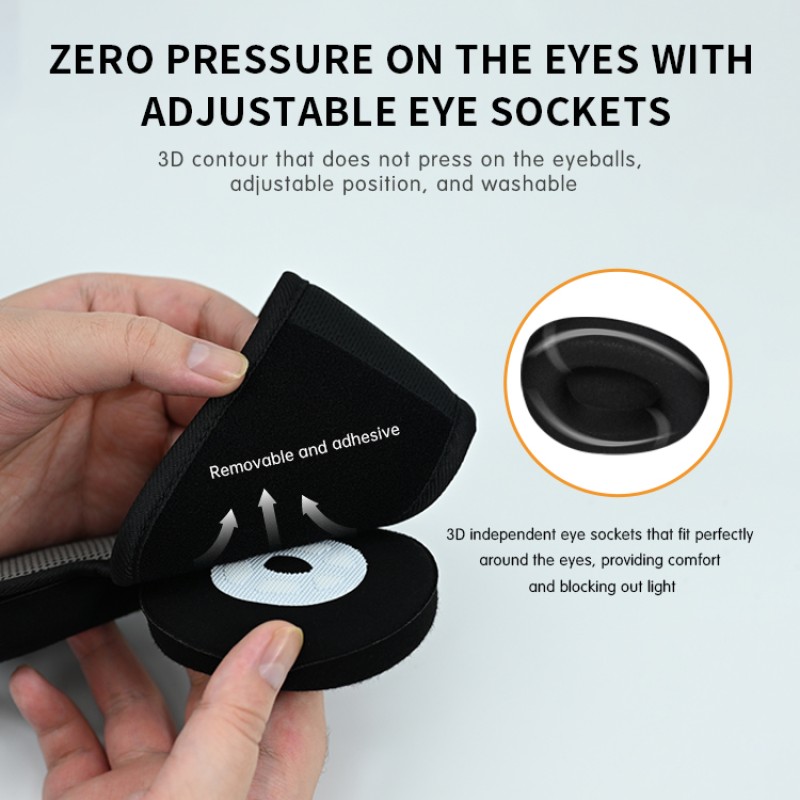 Amazon Eye Mask Manufacturer - Amazon Hot Sales Wholesale 3D Adjustable Cup Eye Mask Custom Knit Label