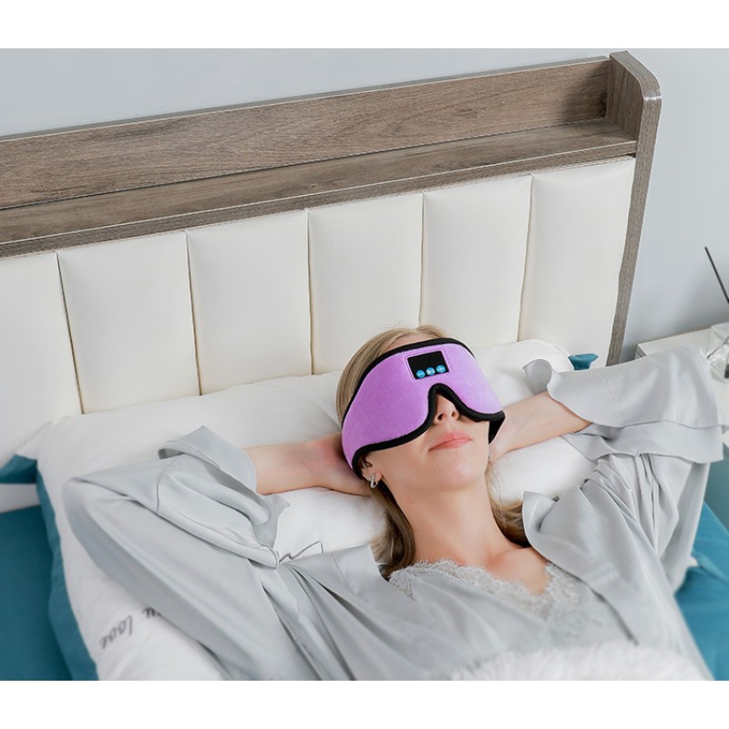 White Bluetooth Mask Supplier - New White Bluetooth Sleep Music Eye Mask 3D Knit Technics Dry Sound Relaxation