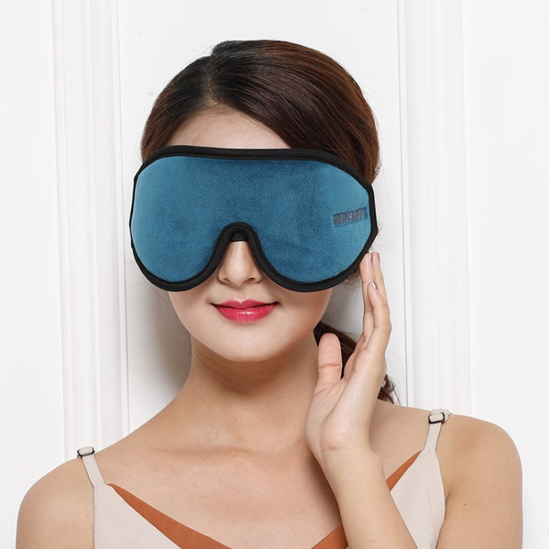 Travel Sleep Mask Manufacturer - Shading Eyes Travel Sleep Eye Mask Elastic Customize Logo Label Patch