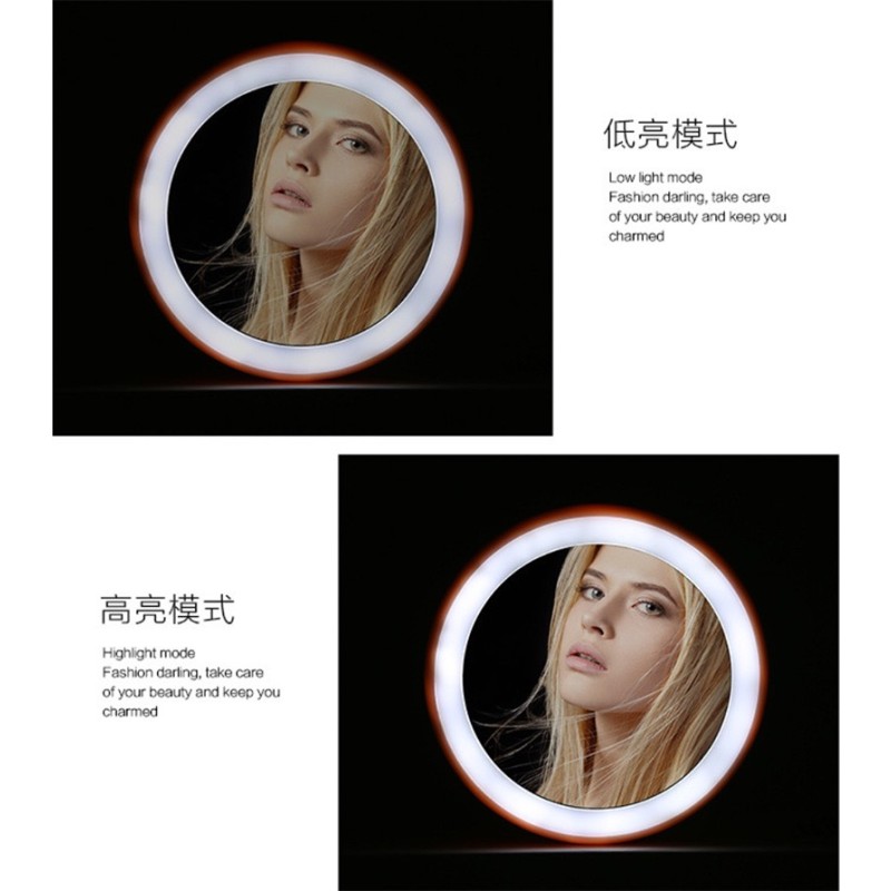 LED Makeup Mirror Manufacturer - Private Label High Quality Foldable Table Led Makeup Mirror Hot Sale Handheld Travel