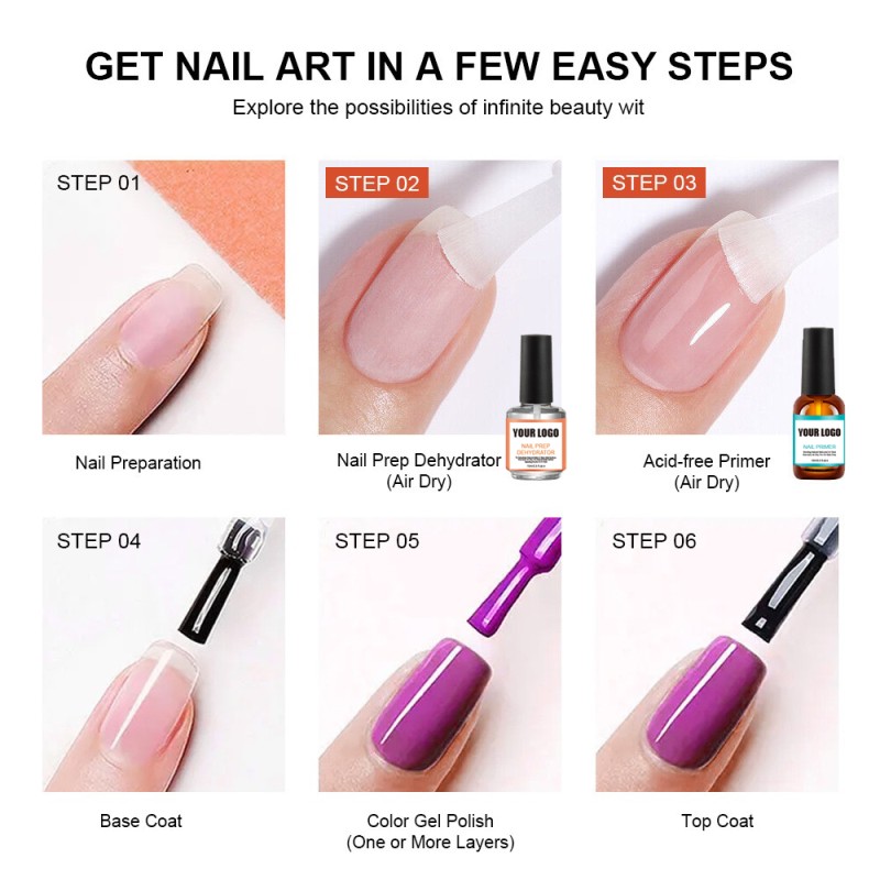 Nail Prep Dehydrator Supplier - Private Label Professional Air Dry Non Acid Protein Bond Primer for Acrylic Nails