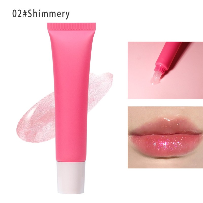 Lip Oil Supplier - Low MOQ Organic Vegan Makeup Flavoring Oil Private Label Long-wear Moisturizing Pink Peach Watermelon
