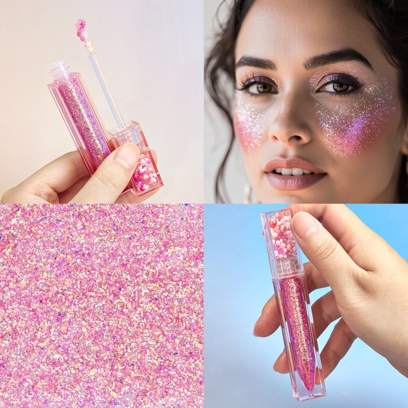 Glitter Gel Factory - Private Label Organic 6 Colors Vegan Fish Scale Glitter Gel High Pigment 24H Long Lasting Eyeshadow