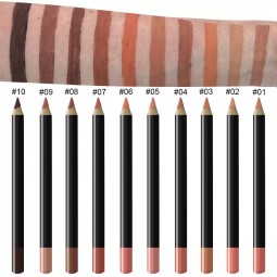 Black Lipliner Factory - Private Label Long-lasting Vegan Organic 20-Color Black Lipliner Makeup High Pigment Brown