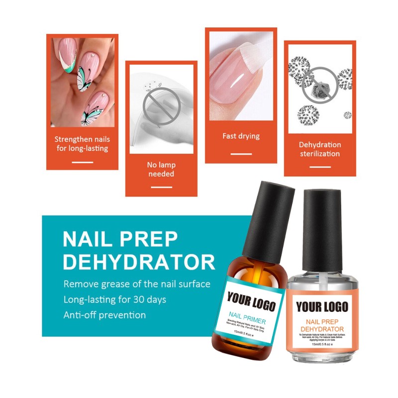 Nail Prep Dehydrator Supplier - Private Label Professional Air Dry Non Acid Protein Bond Primer for Acrylic Nails