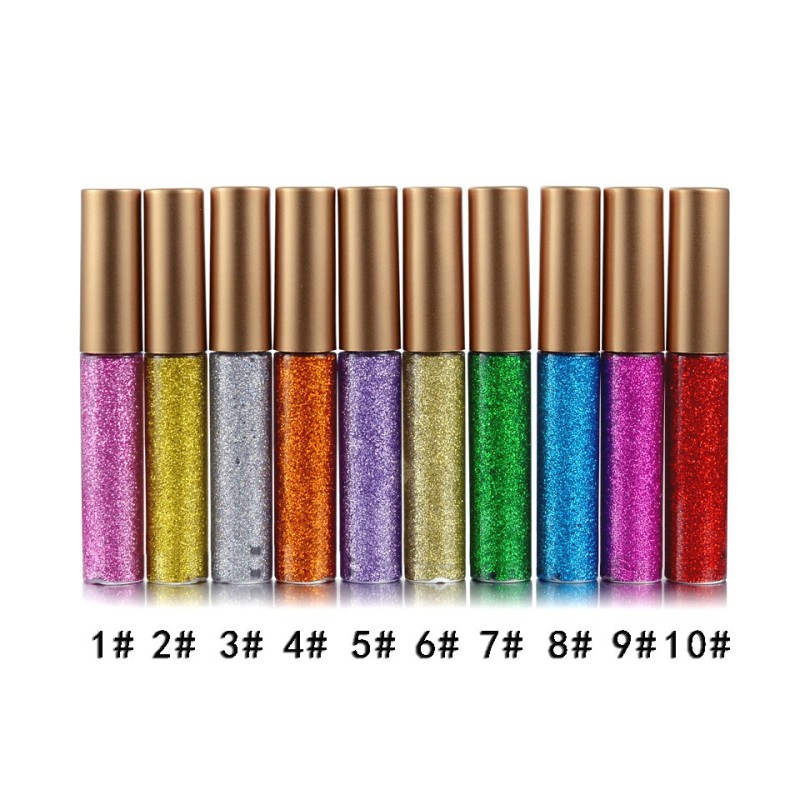Glitter Gel Manufacturer - Wholesale Luxury Brand Long Lasting 5-color Glitter Gel Makeup Face Body Cosmetic Eyeshadow