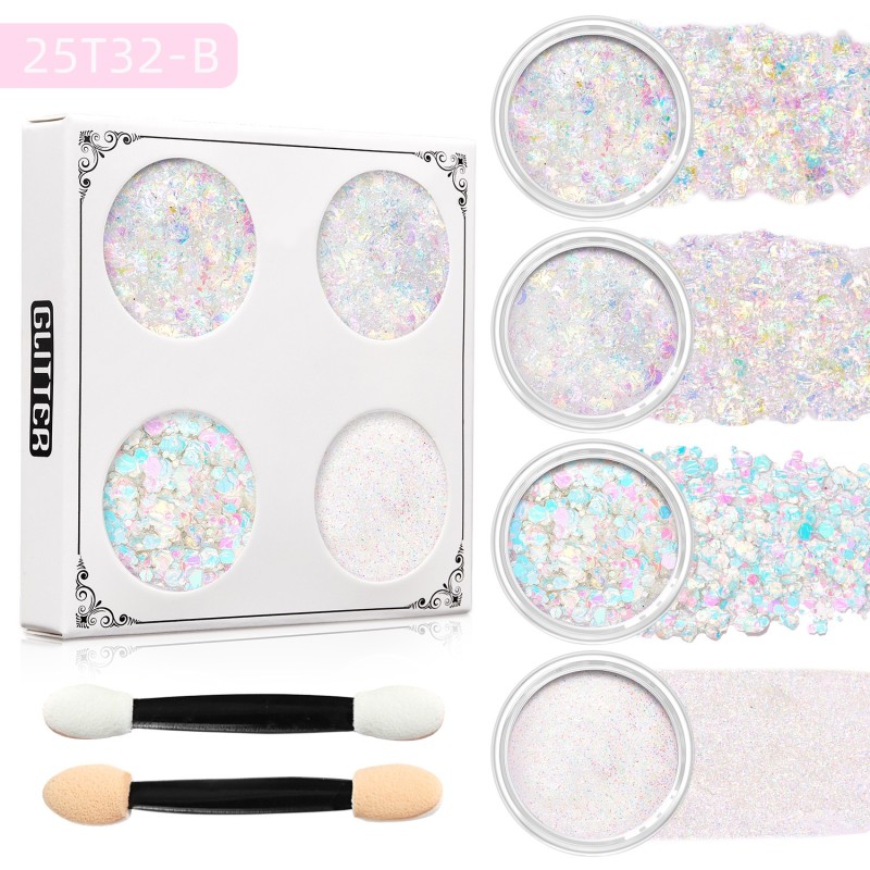 Glitter Gel Factory - Wholesale Professional Luxury Brand Long Lasting 5-color Glitter Gel Eyeshadow Makeup Organic Vegan