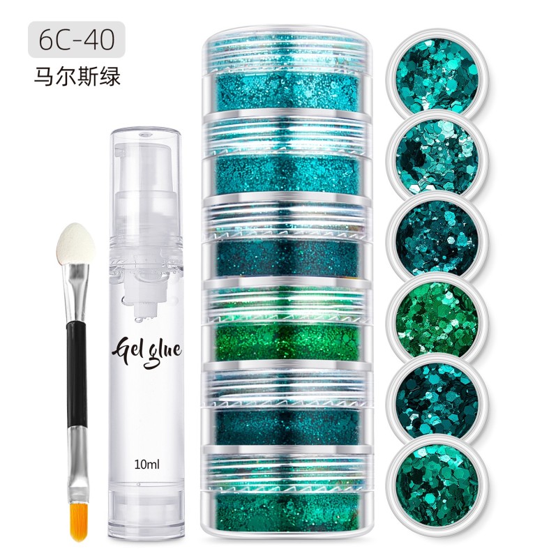 Glitter Gel Kit Factory - Private Label 11 Colors Eyeshadow Glitter Glue Gel Kit Long Lasting Glitter Gel Festival Party