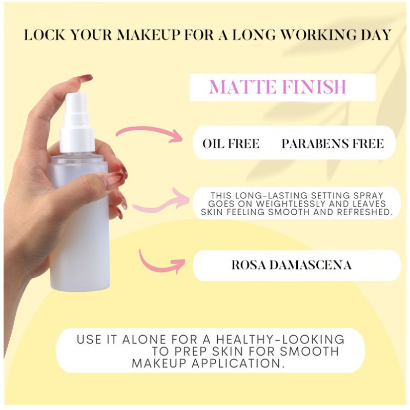 Setting Spray Supplier - Private Label Waterproof Oil-control Fixing Setting Spray Face Makeup Vegan 100ML Moisturizing