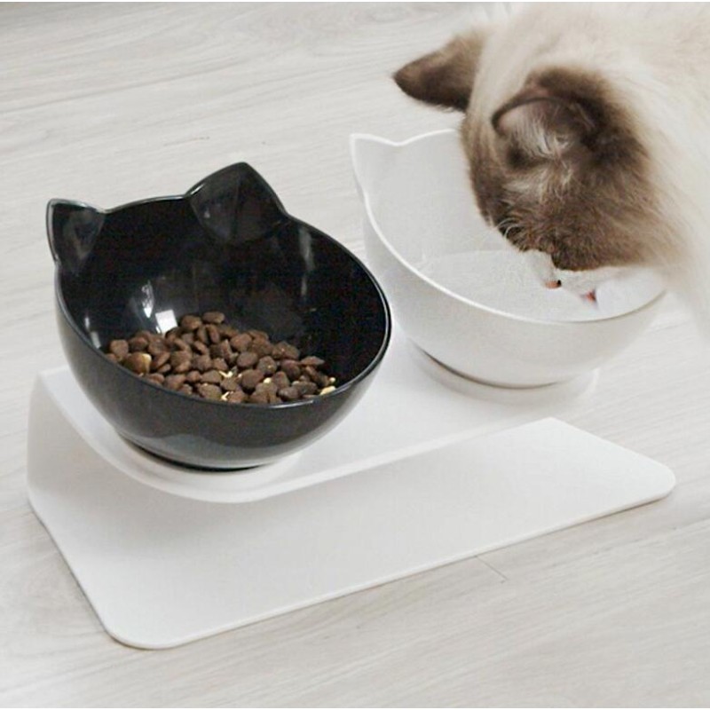 Elevated Pet Bowl Supplier - 15 Degree Double Bowl Feeder Stand