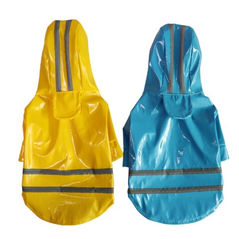 PU Leather Pet Raincoat Supplier - Reflective Waterproof Hoodie