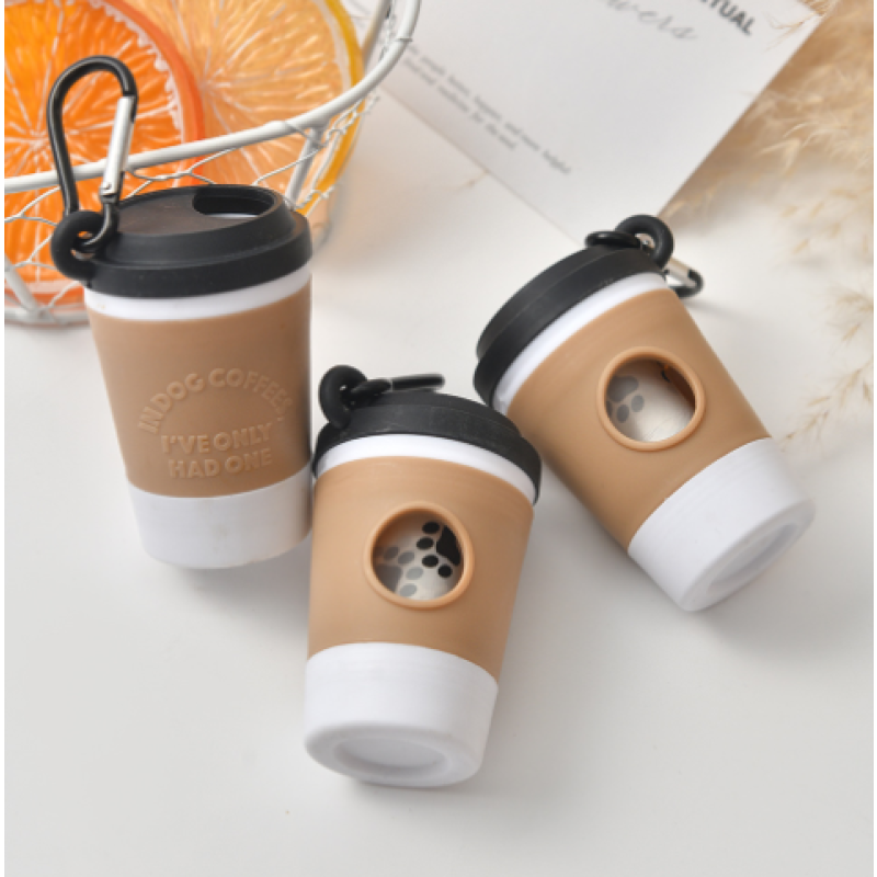 Coffee Cup Style Pet Poop Bag Dispenser Manufacturer - Portable Leash Clip