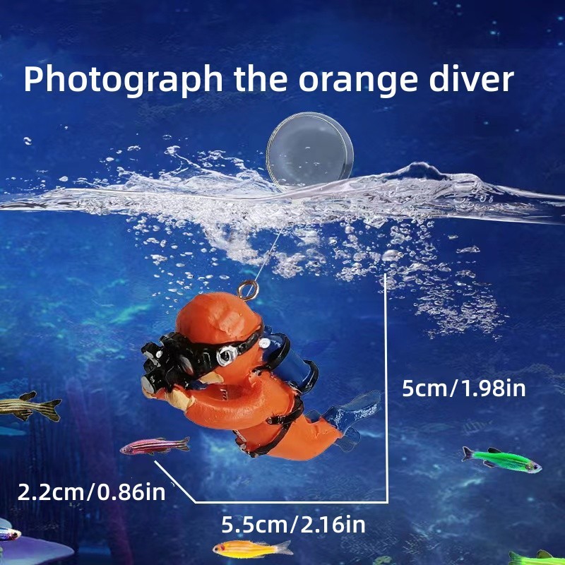 Aquarium Ornament Factory - Glow in Dark Diver Decoration
