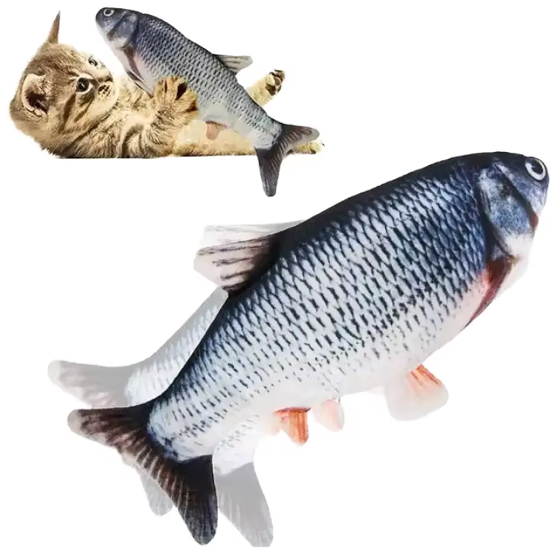 Interactive Cat Toy Supplier - Rechargeable Plush Fish Toy