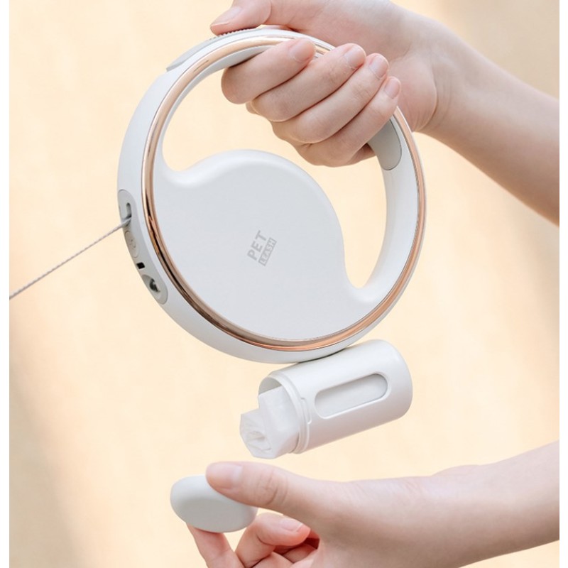 Pet Leash with Light Supplier - LED Flashlight Poop Bag Dispenser