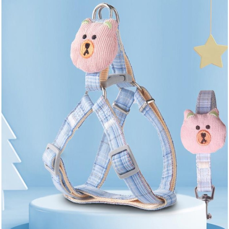 Pet Harness Set Factory - Cartoon Bear Pattern Leash Set
