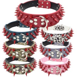 PU Leather Dog Collar Manufacturer - Tactical Spiked Adjustable Collar