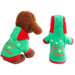 Christmas Dog Hoodie Manufacturer - Green Warm Winter Apparel