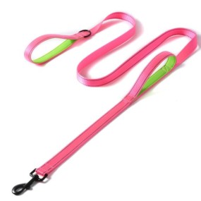 Reflective Dog Leash Factory - 5ft Double Handle Nylon Lead