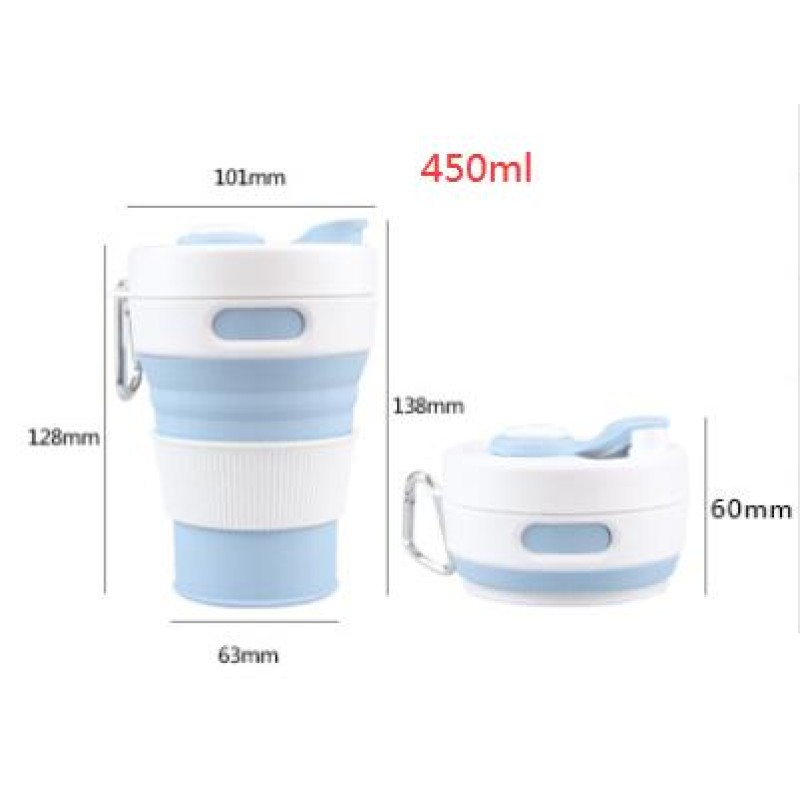Collapsible Tumbler Supplier - 450ml Silicone Travel Mug