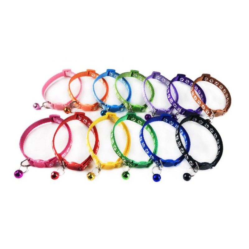 Pet Cat Collar Supplier - Christmas Bell Cute Paw Pattern Collar