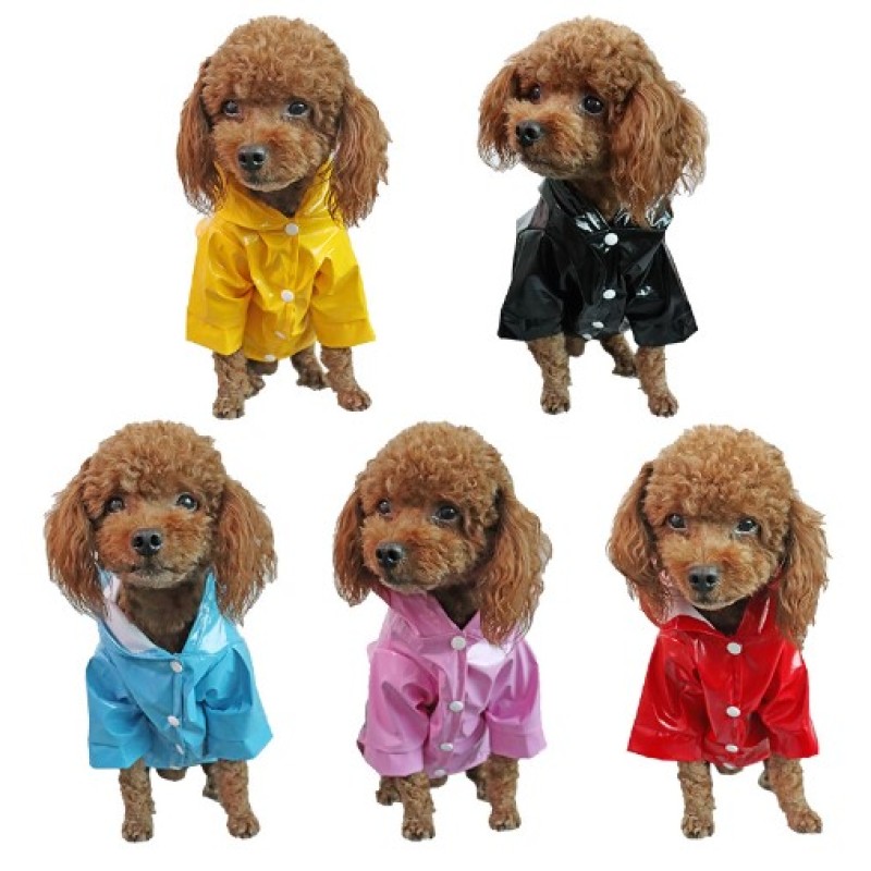 PU Leather Pet Raincoat Supplier - Reflective Waterproof Hoodie