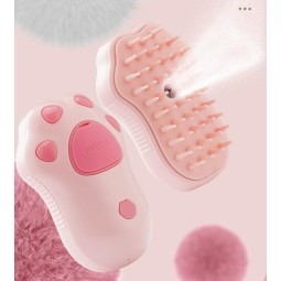 Pet Steam Brush Supplier - Electric Paw Shape Hair Removal Cleaner