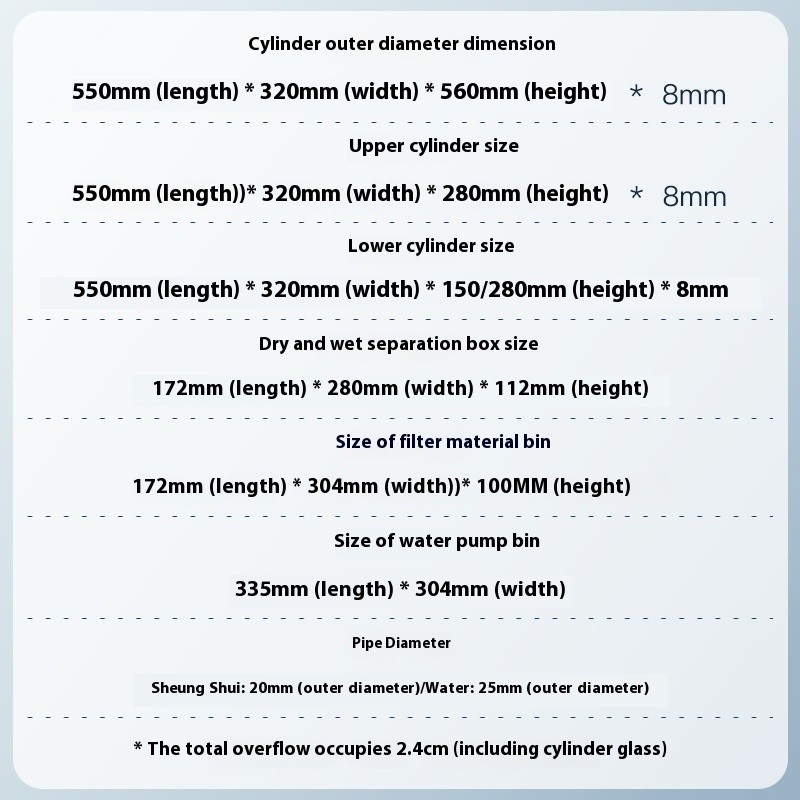 Aquarium Factory - Ultra White Glass Integrated Bottom Filter