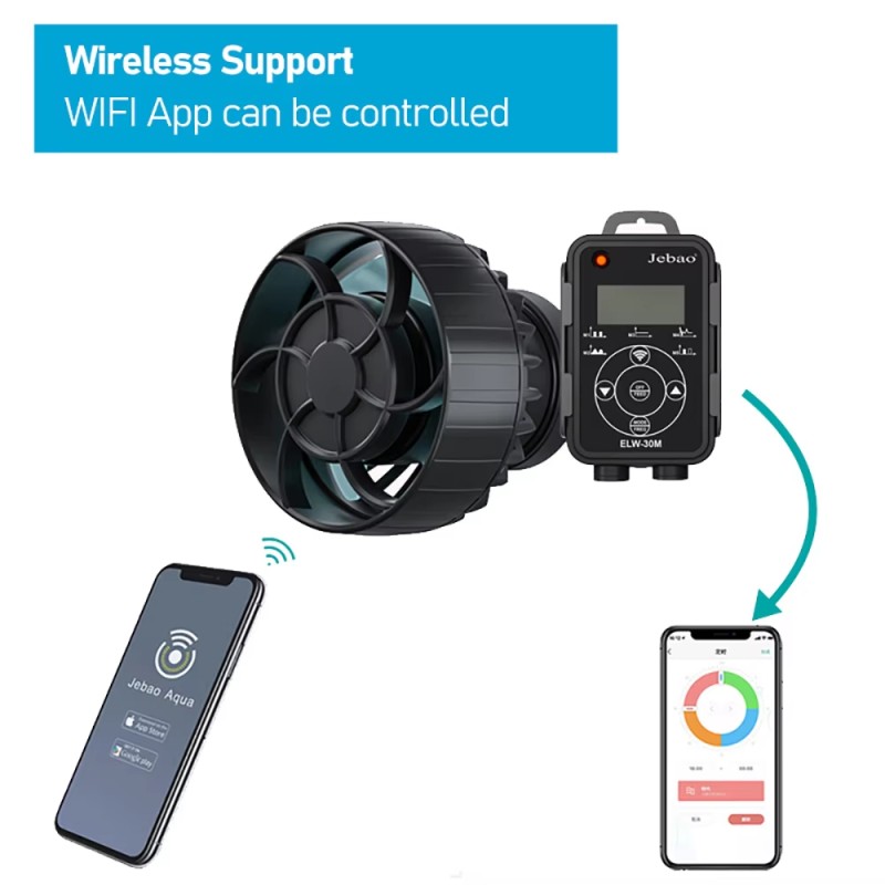 Wave Maker Manufacturer - Jebao ELW Smart LCD WiFi Pump