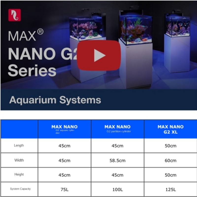 Square Aquarium Manufacturer - MaxNano Black White Silent Glass