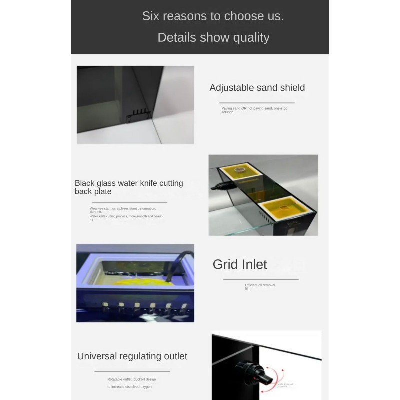 Back Filter Tank Factory - Custom Volume Glass Marine Aquarium