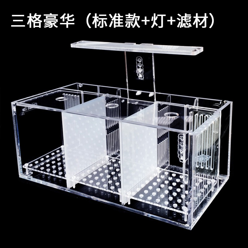 Plastic Tank Supplier - 5W Rectangular Four Compartment Aquarium