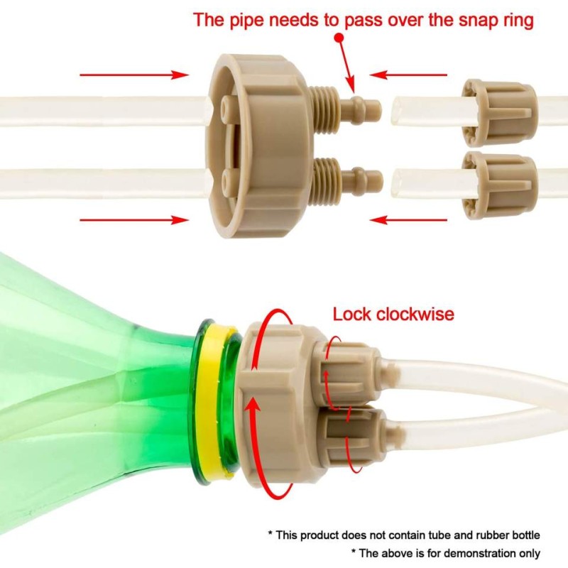 CO2 System Factory - DIY Quick Screw Bottle Cap Kit