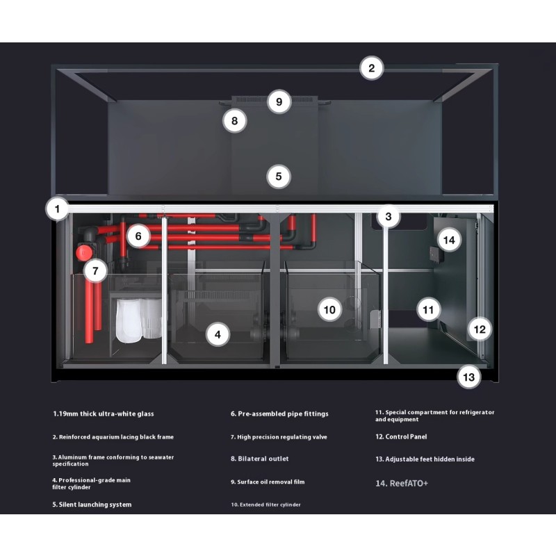 Aquarium Supplier - RedSea Reefer-S Large Glass Fish Tank